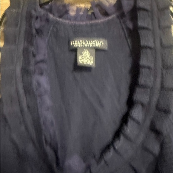 Banana Republic Navy Ruffle Merino Wool Tank Top - Picture 4 of 6